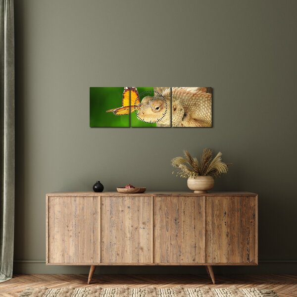 Obraz - Jašter (s hodinami) (90x30 cm)