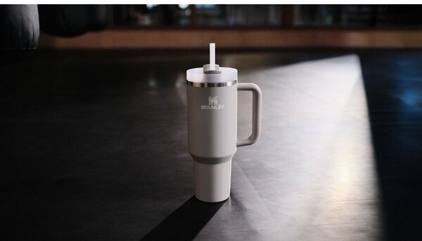 Svetlosivá termoska so slamkou z nehrdzavejúcej ocele 890 ml Quencher H2.O FlowState™ Tumbler Ash – Stanley