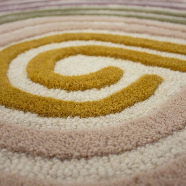 Zelený ručne tkaný vlnený koberec 160x230 cm Spiral Shaped – Flair Rugs