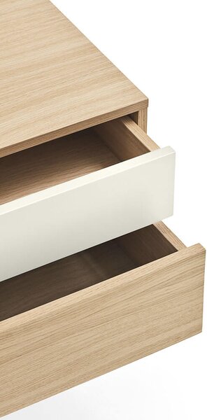 MUZZA Nočný stolík okoy 52 x 59 cm krémový