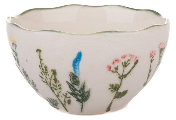 Biela porcelánová miska Flower Garden – Dakls