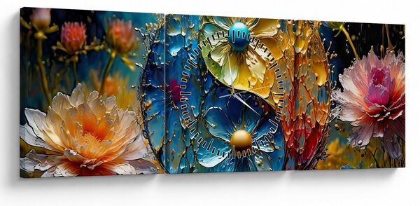 Obraz - Harmónia a rovnováha (s hodinami) (90x30 cm)