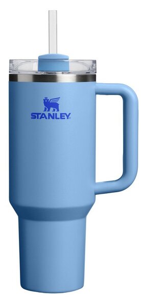 Modrá termoska so slamkou z nehrdzavejúcej ocele 1,18 l Quencher H2.O FlowState™ Tumbler Blue Sky – Stanley