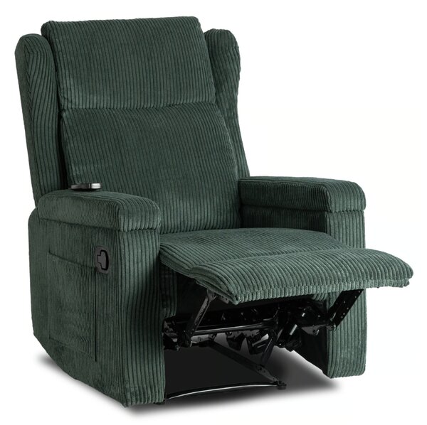 Masážne kreslo SEBASTIAN Green Corduroy