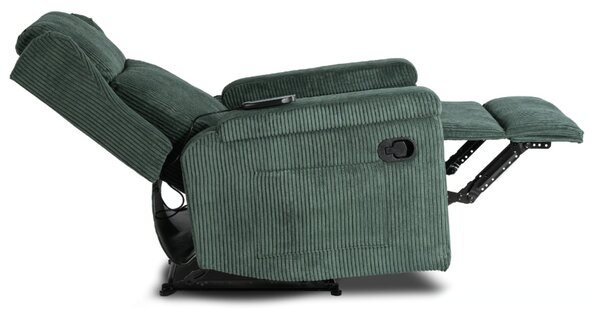 Masážne kreslo SEBASTIAN Green Corduroy