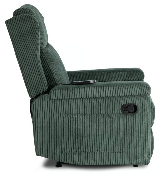 Masážne kreslo SEBASTIAN Green Corduroy