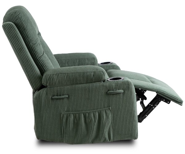 Masážne kreslo BOX Green Corduroy