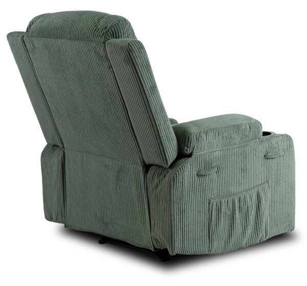 Masážne kreslo BOX Green Corduroy