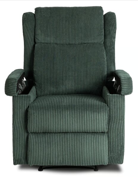 Masážne kreslo SEBASTIAN Green Corduroy