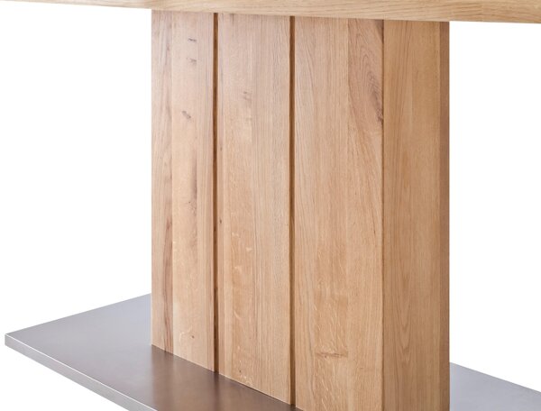 JEDÁLENSKÝ STÔL, trámový dub, farba duba, farba ušľachtilej ocele, 160/90/77 cm Livetastic - Stoly, Online Only