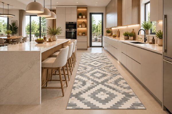 Koberec Gold WHITE 1204/19 rozmery koberec: 80x150 cm