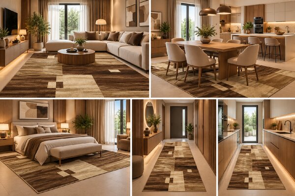 Koberec Gold Choco 1716/12 rozmery koberec: 80x150 cm