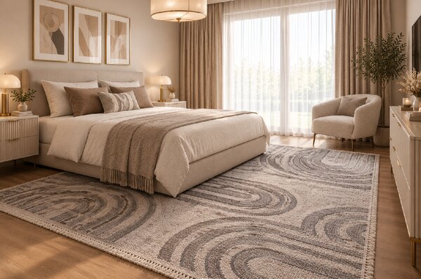 Koberec Benita 092A BLUE/CREAM rozmery koberec: 60x100 cm