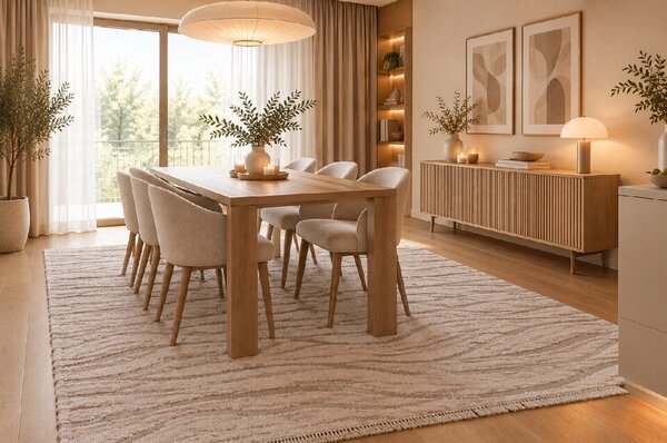 Koberec Benita 099A D.BEIGE/CREAM (Bebeda) rozmery koberec: 80x150 cm