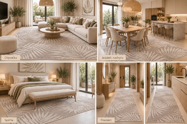 Koberec Flora 586/D9TJ rozmery koberec: 67x120 cm