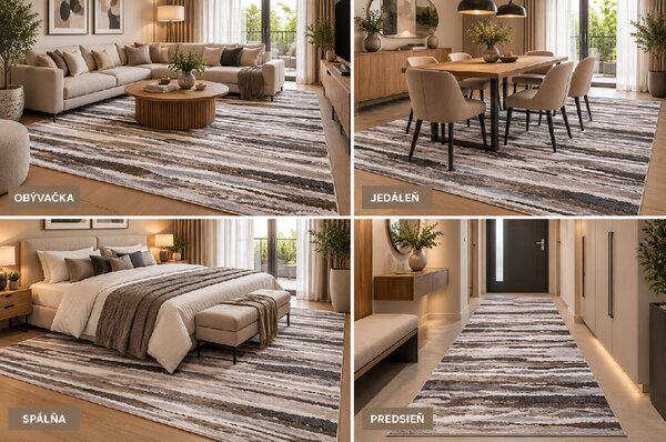 Koberec Bonanza 9677B L.BEIGE/L.GREY rozmery koberec: 80x150 cm