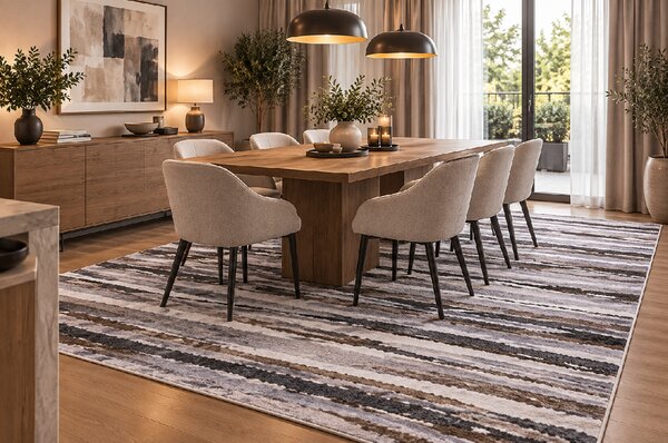 Koberec Bonanza 9677B L.BEIGE/L.GREY rozmery koberec: 80x150 cm