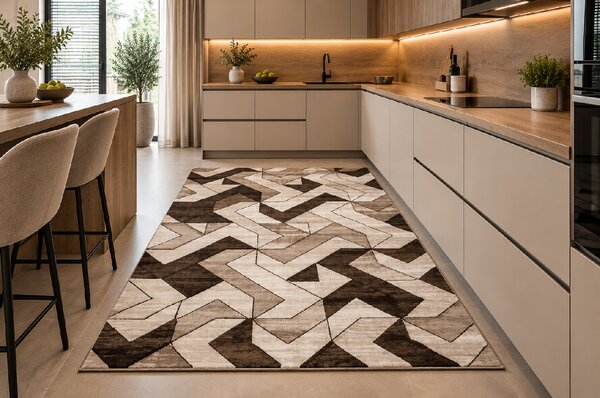 Koberec Cosmic Carving 5103 CREAM/BROWN rozmery koberec: 120x170 cm