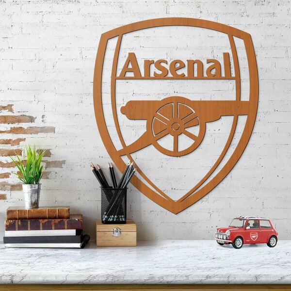 DUBLEZ | Logo futbalového klubu z dreva - Arsenal | Obraz