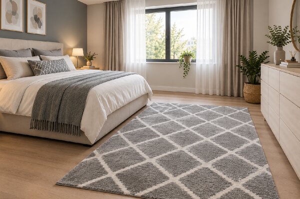 Koberec Boho 613 D.GREY/CREAM rozmery koberec: 60x100 cm