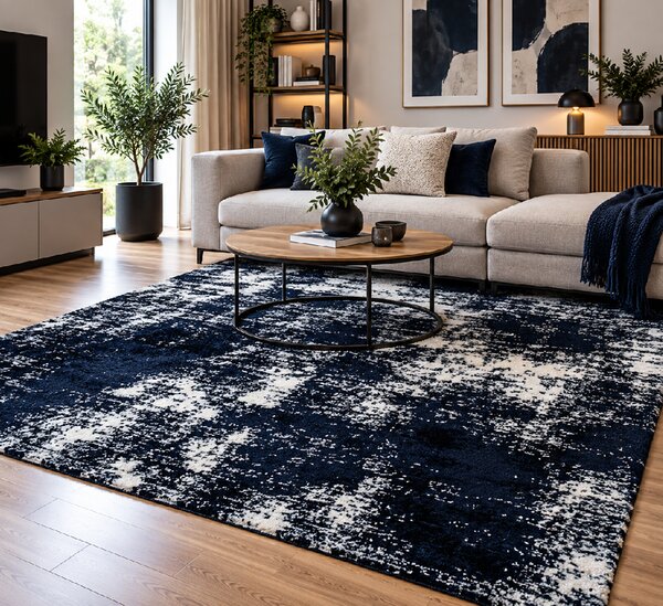 Koberec Boho 691 NAVY BLUE/CREAM rozmery koberec: 80x150 cm