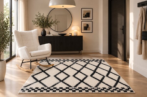Koberec Boho 656 CREAM/NAVY BLUE rozmery koberec: 60x100 cm