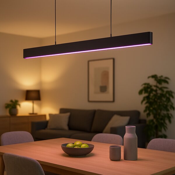 Philips Hue White and color ambiance 8719514343368 Ensis závesné svietidlo LED 2x39W/2x3000lm 2000-6500K+RGB čierna bluetooth