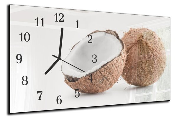 Nástenné hodiny kokos 30x60cm I - plexi