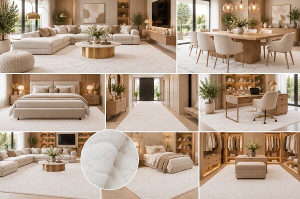 Koberec Rabbit 3D 02 CREAM rozmery koberec: 60x100 cm