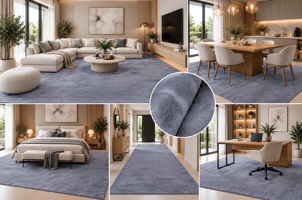 Koberec Plush GREY rozmery koberec: 60x100 cm