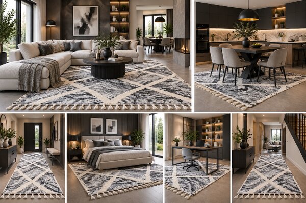 Koberec London 887 GREY rozmery koberec: 160x230 cm
