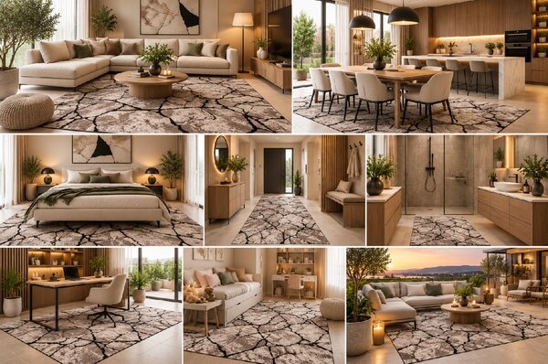 Koberec Studio E836A Atrum rozmery koberec: 80x150 cm
