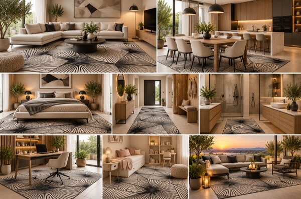 Koberec Studio E840A Atrum rozmery koberec: 120x170 cm