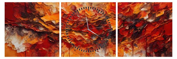 Obraz - Abstrakcia (s hodinami) (90x30 cm)
