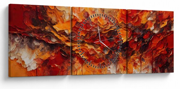 Obraz - Abstrakcia (s hodinami) (90x30 cm)