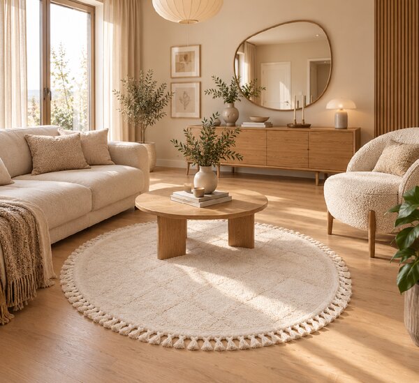 Koberec Berber 6803 IVORY-K rozmery koberec: 120x120 cm