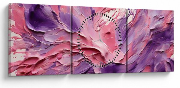 Obraz - Romantická abstrakcia (s hodinami) (90x30 cm)