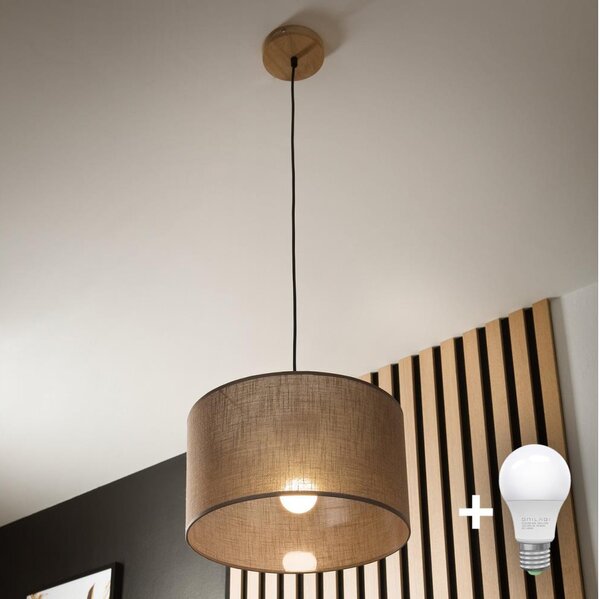 Brilagi - LED Luster na lanku ANTHONY 1xE27/60W/230V dub/hnedá