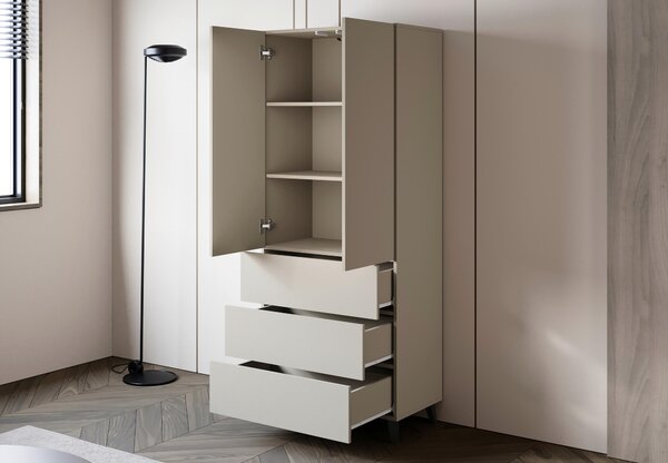VYSOKÁ KOMODA, kašmírová, 70/170/39 cm P & B - Komody, Online Only