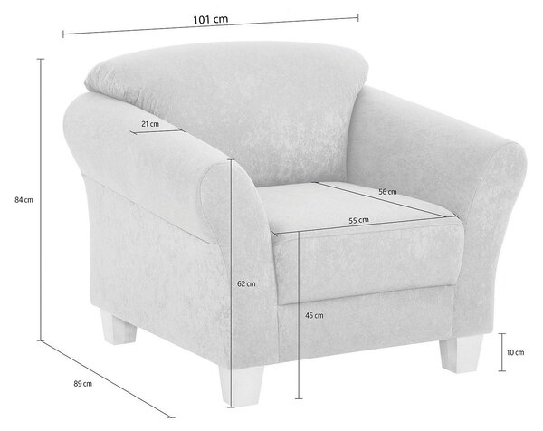 KRESLO, textil, krémová Sit & More - Online Only obývacie izby, Online Only