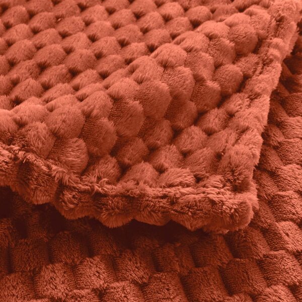Deka z mikroflanelu v terakotovej farbe 125x150 cm Mini Frosty – douceur d'intérieur