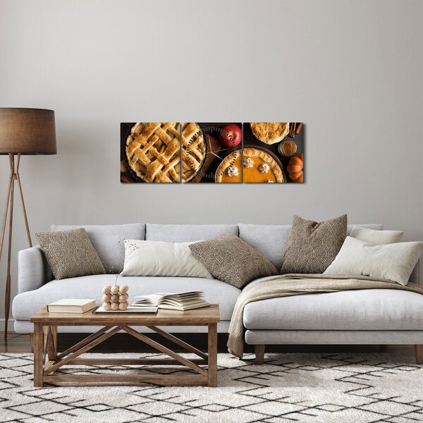 Obraz - Tekvicový koláč (s hodinami) (90x30 cm)