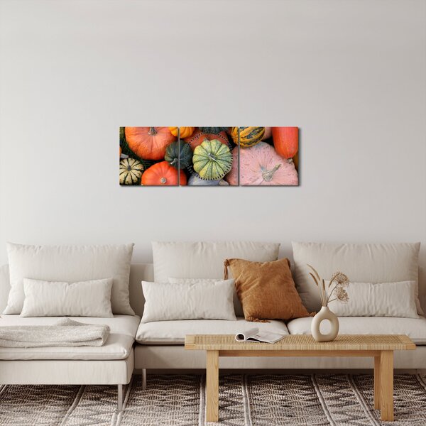 Obraz - Tekvica (s hodinami) (90x30 cm)