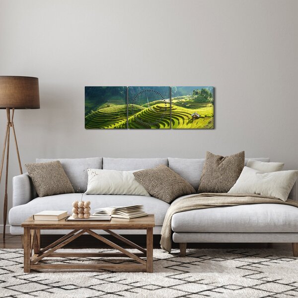 Obraz - Koncert ryžových terás (s hodinami) (90x30 cm)