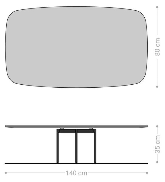DELIFE Konferenčný stolík Edge zaoblený 120×70 cm keramika onyx šampanské Trive nerezová oceľ kefovaná