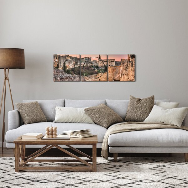 Obraz - Gravina in Puglia, Taliansko (s hodinami) (90x30 cm)