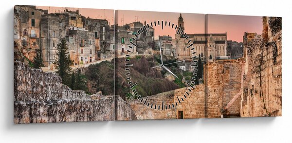 Obraz - Gravina in Puglia, Taliansko (s hodinami) (90x30 cm)