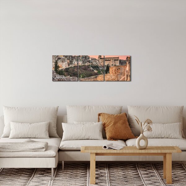 Obraz - Gravina in Puglia, Taliansko (s hodinami) (90x30 cm)