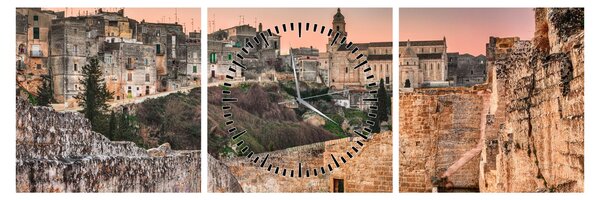Obraz - Gravina in Puglia, Taliansko (s hodinami) (90x30 cm)