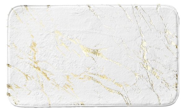 Biela/v zlatej farbe kúpeľňová predložka 45x75 cm Aquamarbre – douceur d'intérieur